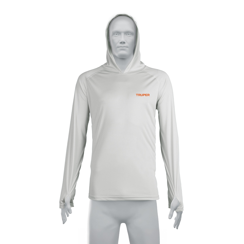 Playera protección solar,m. larga, c/gorro,hombre,CH, TRUPER