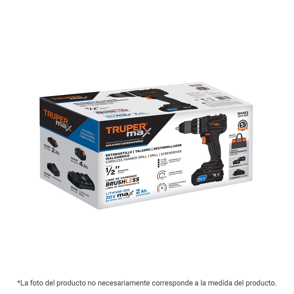 Caja de empaque de repuesto para MAX-20R, TRUPER MAX