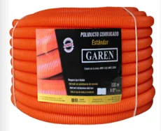 [POL 1/2 SG] Rollo de poliducto 1/2' corrugado flex. s/guía Garen Tlaxpol con 100 mt
