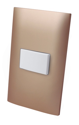 [A124815] Apagador escalera de tecla con placa plástica - Champagne - Linea ALTIMUS