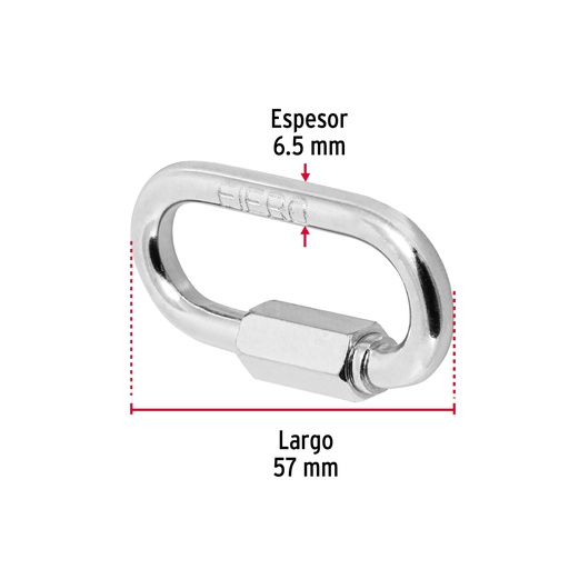 [T44021] Bandola de acero de 3/16' con seguro, Fiero - Pag 553