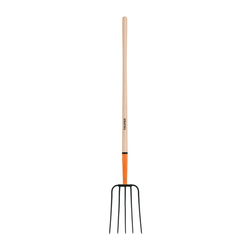[T11006] Bieldo para paja, 5 dientes, mango 48', Truper