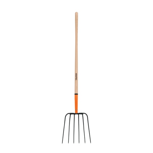 [T11009] Bieldo para paja, 6 dientes, mango 48', Truper