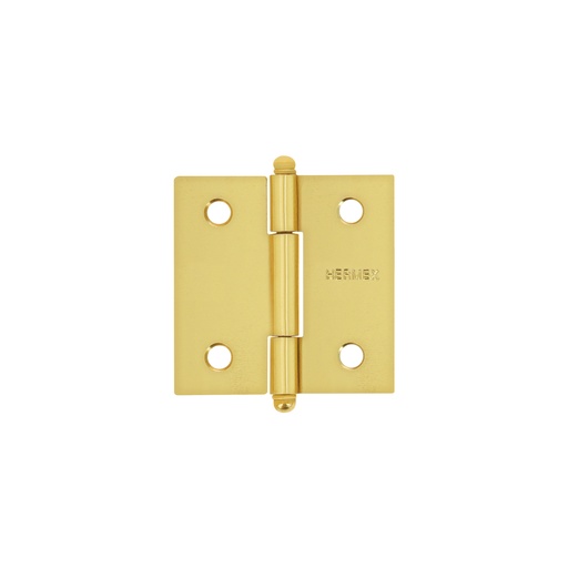 [T43230] Bisagra cuadrada 2' acero latonado, redonda, Hermex - Pag 577