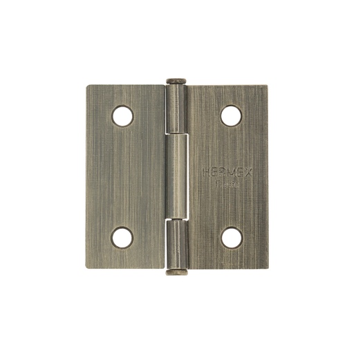 [T25101] Bisagra cuadrada 2', latón antiguo, cabeza plana, Basic - Pag 767