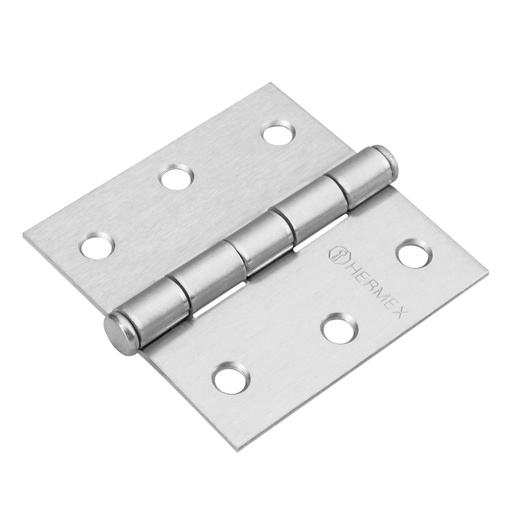 [T43260] Bisagra cuadrada 2-1/2' acero cromo mate, plana, Hermex - Pag 766