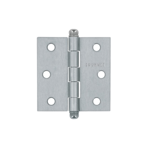 [T43255] Bisagra cuadrada 2-1/2' acero cromo mate, redonda, Hermex - Pag 577