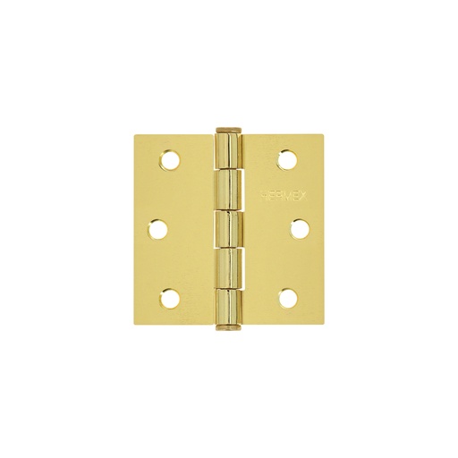 [T43236] Bisagra cuadrada 2-1/2' acero latonado, plana, Hermex - Pag 577