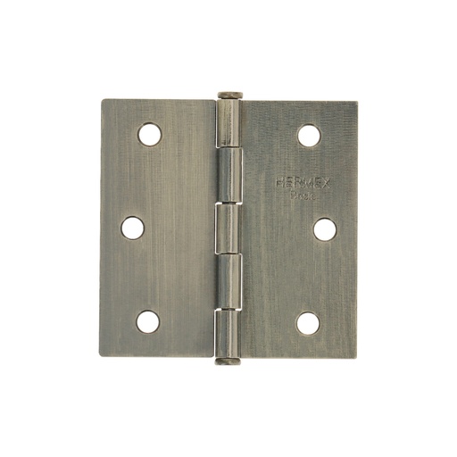 [T25102] Bisagra cuadrada 2-1/2', latón antiguo, cabeza plana, Basic - Pag 767