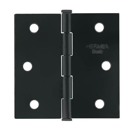 [T27133] Bisagra cuadrada 2-1/2', negro mate, cabeza plana, Basic - Pag 767