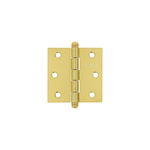 [T43231] Bisagra cuadrada 2-1/2'acero latonado, redonda, Hermex - Pag 577