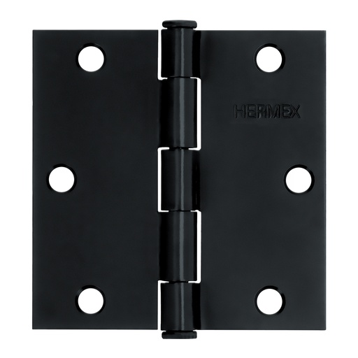 [T46708] Bisagra cuadrada 3 1/2', negro mate, cabeza plana, Hermex - Pag 766
