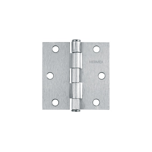 [T43261] Bisagra cuadrada 3' acero cromo mate, plana, Hermex - Pag 577