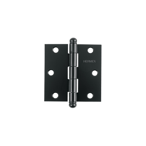 [T46919] Bisagra cuadrada 3' negro, redonda, Hermex - Pag 577