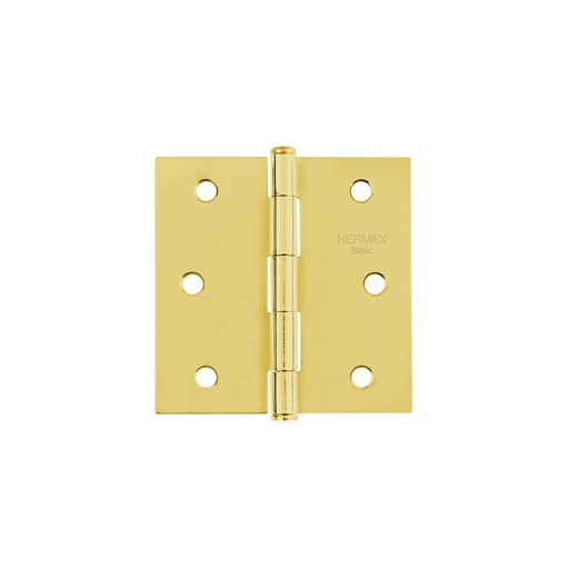 [T28800] Bisagra cuadrada 3', acero latonado, plana, Hermex Basic - Pag 578