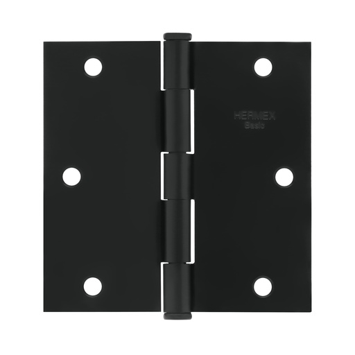 [T27135] Bisagra cuadrada 3-1/2', negro mate, cabeza plana, Basic - Pag 767