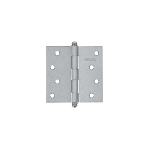 [T43258] Bisagra cuadrada 4' acero cromo mate, redonda, Hermex - Pag 577