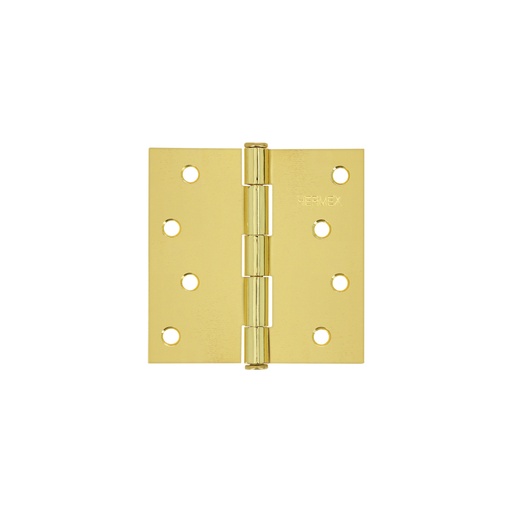 [T43239] Bisagra cuadrada 4' acero latonado, plana, Hermex - Pag 577