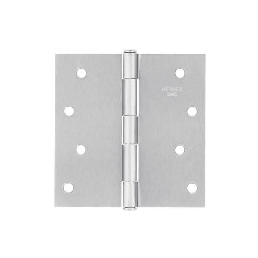 [T23689] Bisagra cuadrada 4', acero cromo mate, plana, Hermex Basic - Pag 578