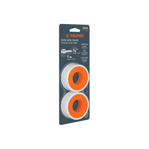 [T12522] Blíster con 2 cintas sella roscas 1/2' x 7 m, uso general - Pag 88
