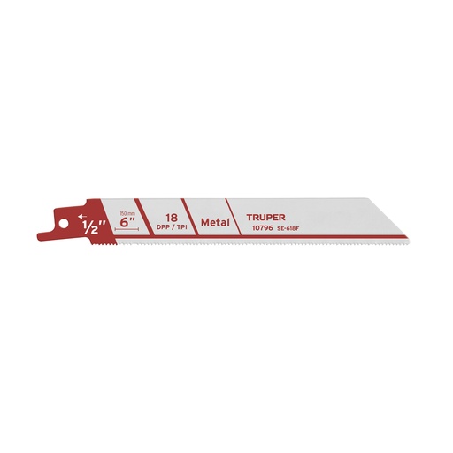 [T10796] Blíster con 2 seguetas sierra sable 6' 18 DPP para metal
