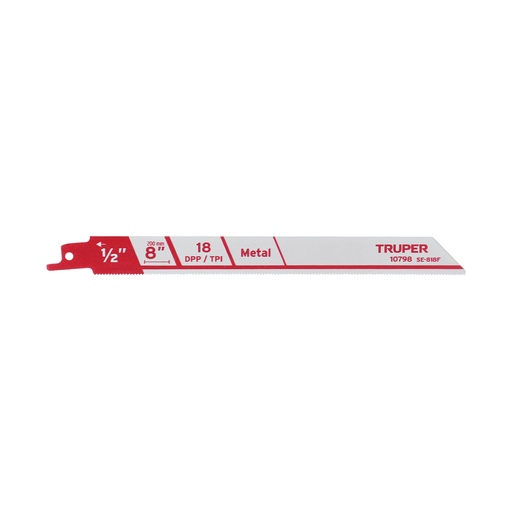 [T10798] Blíster con 2 seguetas sierra sable 8' 18 DPP para metal