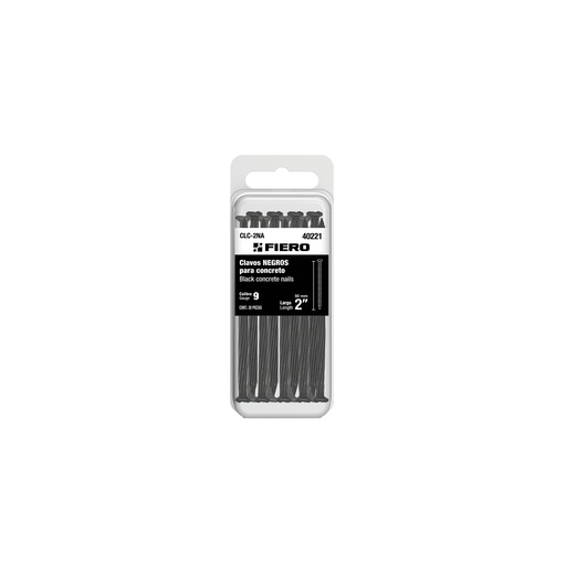 [T40221] Blíster con 20 clavos negros para concreto 2', Fiero - Pag 555,574