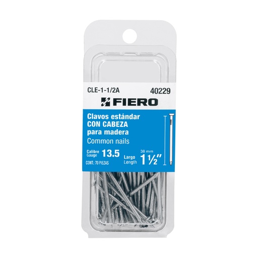 [T40229] Blíster con 70 clavos estándar 1-1/2' con cabeza, Fiero - Pag 555,574