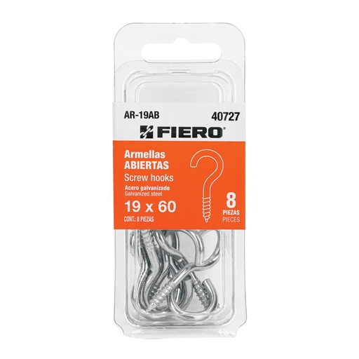 [T40727] Blíster con 8 armellas abiertas de 19 x 60, Fiero - Pag 760, 761