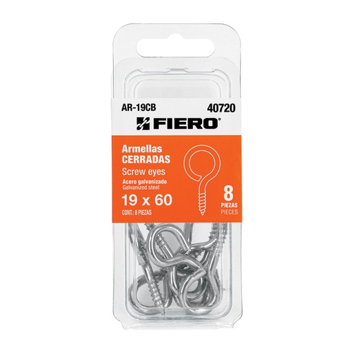 [T40720] Blíster con 8 armellas cerradas de 19 x 60, Fiero - Pag 760, 761