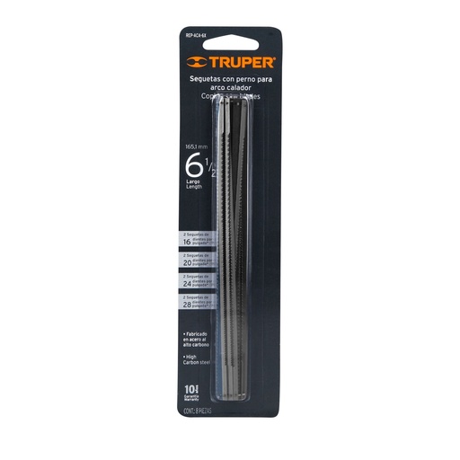 [T10229] Blíster con 8 seguetas de repuesto para ACA-6X, Truper