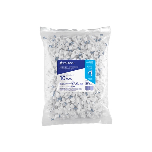 [T43041] Bolsa con 500 grapas blancas de 6 mm para cable redondo - Pag 390