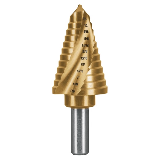 [T101555] Broca escalonada titanio 12 escalones 7/16' a 1-1/8', Expert - Pag 58