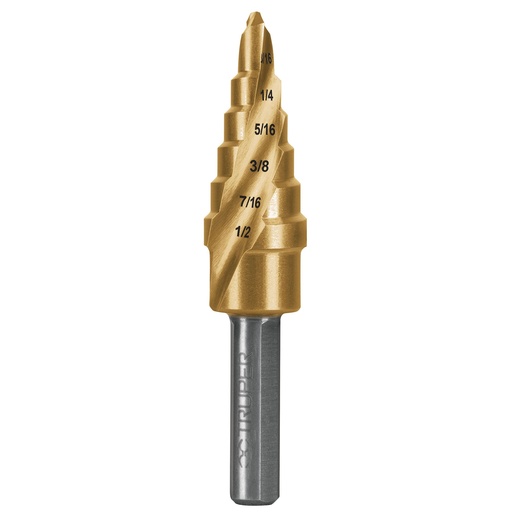 [T101550] Broca escalonada titanio 6 escalones 3/16' a 1/2', Expert - Pag 58