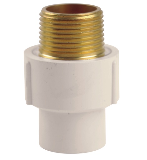 [A128171] CPVC - Adaptador macho con inserto de laton 1/2""