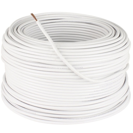 [A110378] Cable THW CCA UL Cal. 10 blanco, rollo de 100 mts