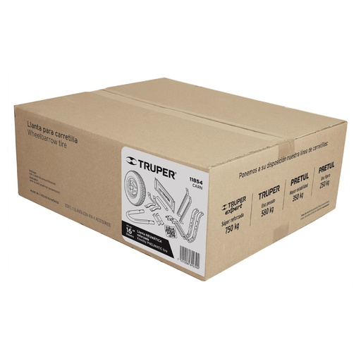 [T11854] Caja c/llanta neumática y accesorios p/carretilla Truper - Pag 80