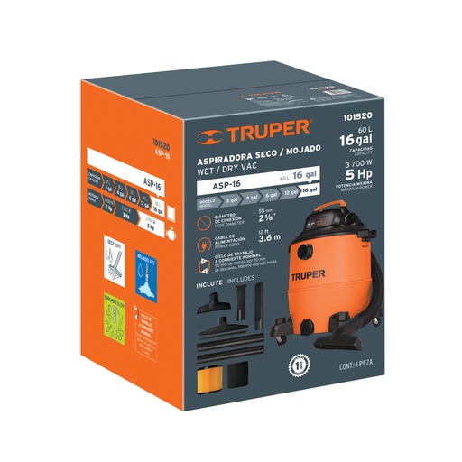 [T103120] Caja de empaque de repuesto para ASP-16, Truper