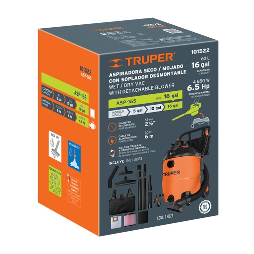 [T103078] Caja de empaque de repuesto para ASP-16S, Truper