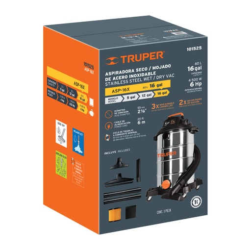 [T103128] Caja de empaque de repuesto para ASP-16X, Truper