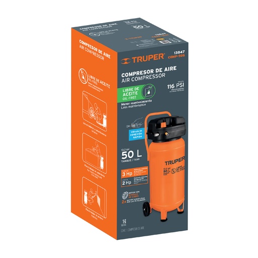 [T102587] Caja de empaque de repuesto para COMP-50S, Truper
