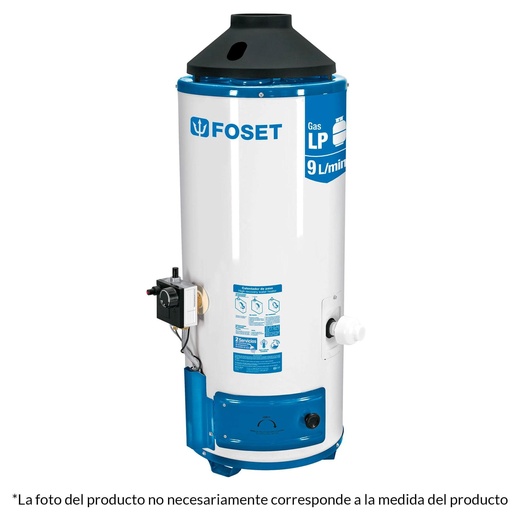 [T47924] Calentador de paso 9L 2 servicios gas nat. piezo eléct. Fose