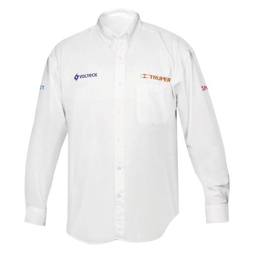 [T60361] Camisa blanca para caballero, manga larga talla M, Truper