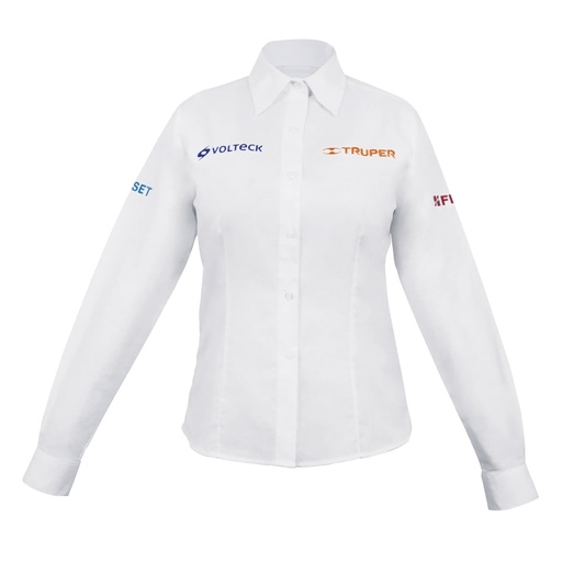 [T63106] Camisa blanca para dama, manga larga talla CH, Truper