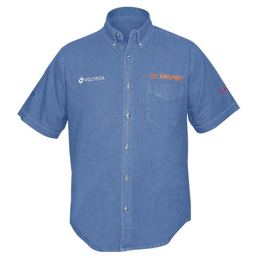 [T60384] Camisa de mezclilla para caballero, manga corta talla XXG - Pag 502