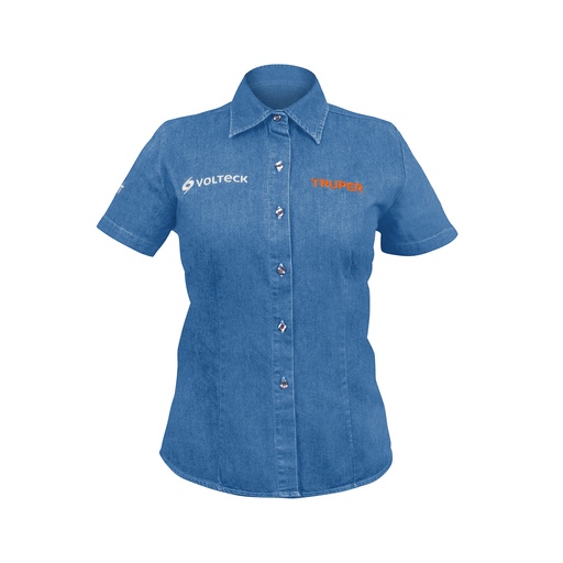 [T61101] Camisa de mezclilla para dama, manga corta talla CH, Truper - Pag 607