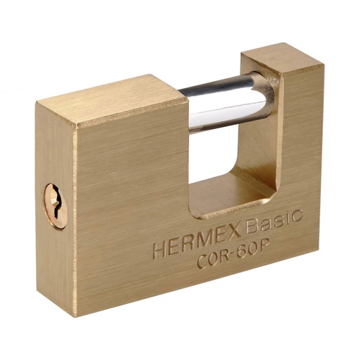 [T22518] Candado antipalanca 60 mm cuerpo de latón, Hermex Basic - Pag 584