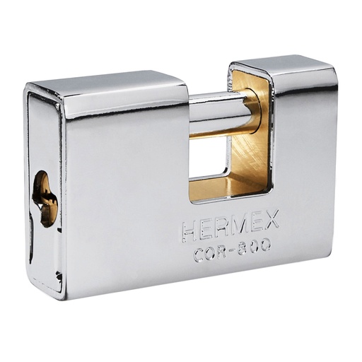 [T43352] Candado antipalanca, 80mm, blindado, llave puntos, Hermex - Pag 584