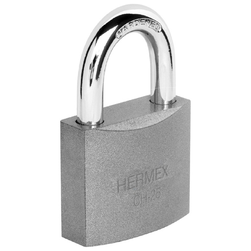 [T43795] Candado de hierro 25 mm gancho corto en caja, Hermex - Pag 583