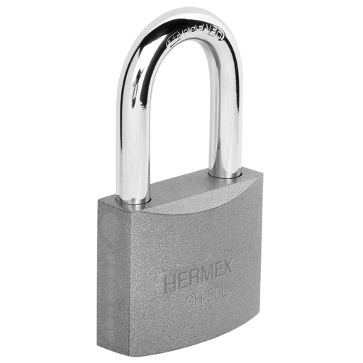 [T43328] Candado de hierro 50 mm gancho largo en blíster, Hermex - Pag 583